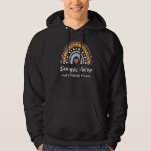 Dialysis Nurse Nephrology Nursing Student Rainbow  Hoodie