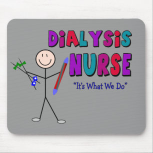 Dialysis Nurse Stick Person Design Mouse Pad