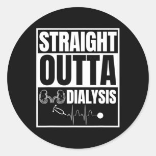 Dialysis Patient Staff Nurse Kidney Disease Awaren Classic Round Sticker