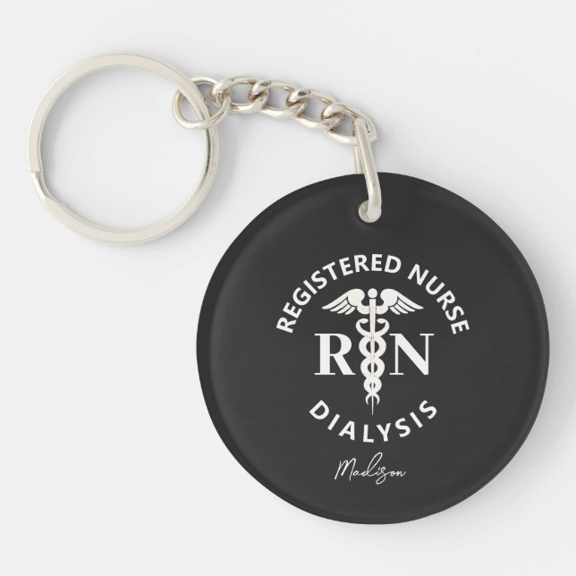 Dialysis Registered Nurse Personalised Key Ring (Front)