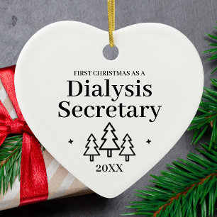 Dialysis Secretary New Job Christmas Ceramic Ornament
