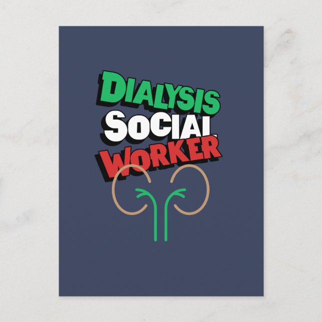 Dialysis Social Worker Postcard (Front)