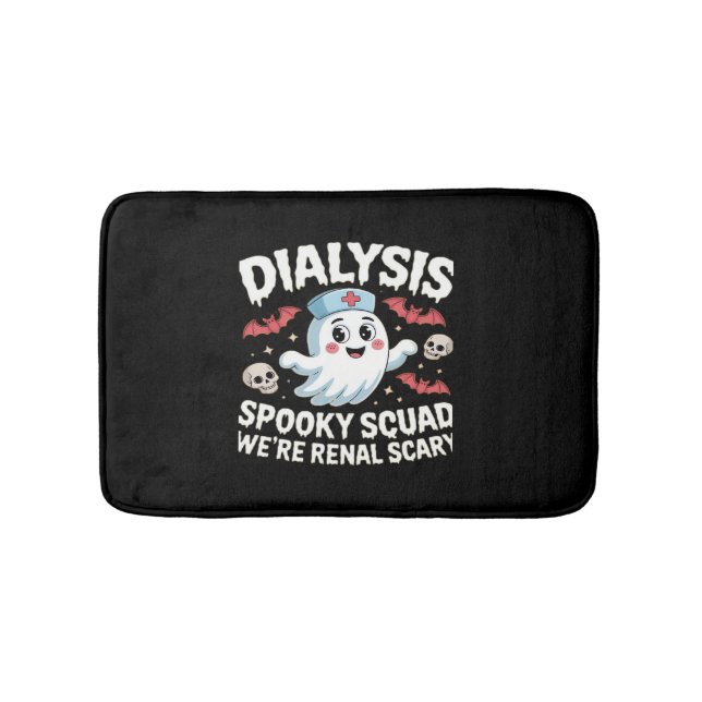 Dialysis Spooky Squad Renal Halloween Nephrology N Bath Mat (Front)