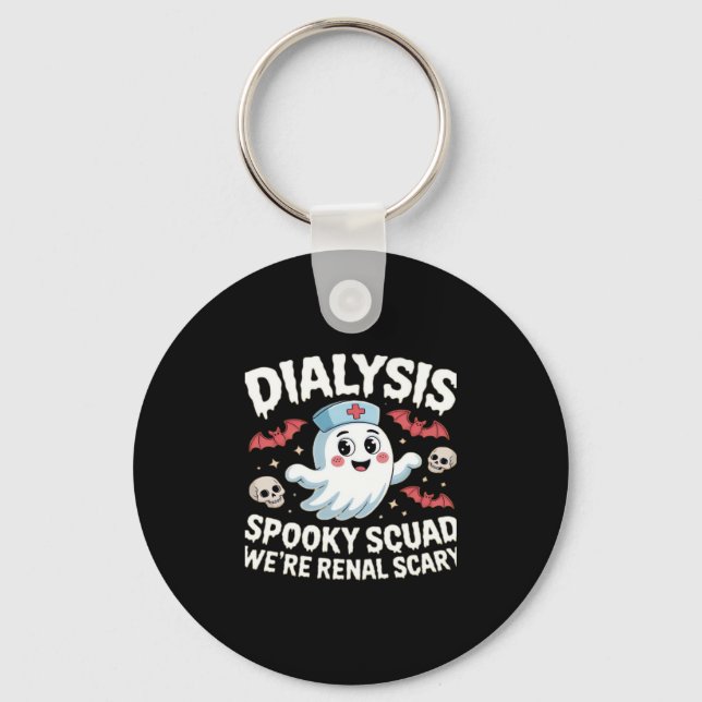 Dialysis Spooky Squad Renal Halloween Nephrology N Key Ring (Front)