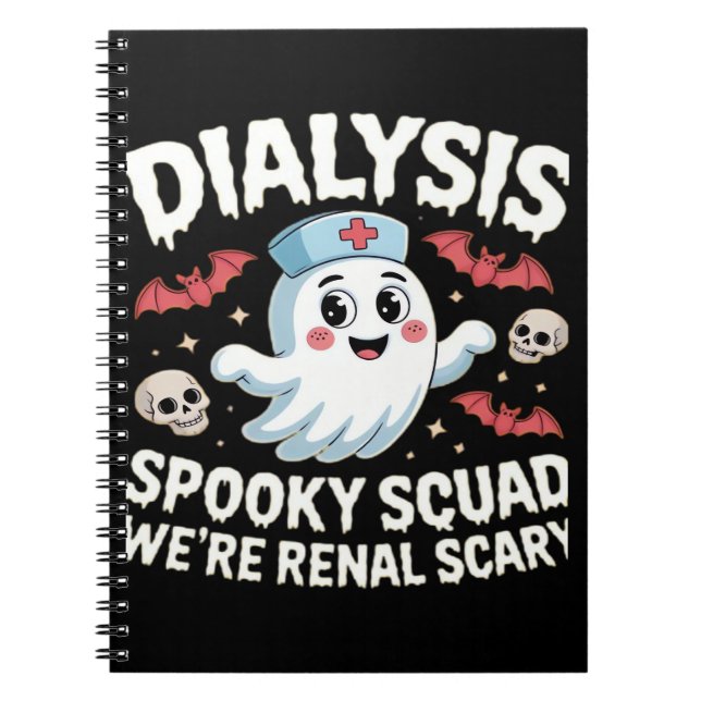 Dialysis Spooky Squad Renal Halloween Nephrology N Notebook (Front)