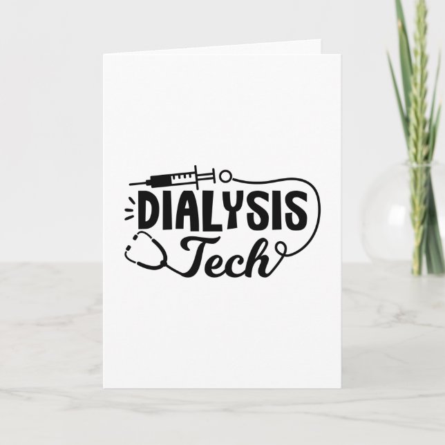 Dialysis Tech Dialysis Nurse Nephrology Technician Card (Front)