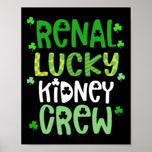 Dialysis Tech St Patricks Day Shirt Renal Lucky Ki Poster