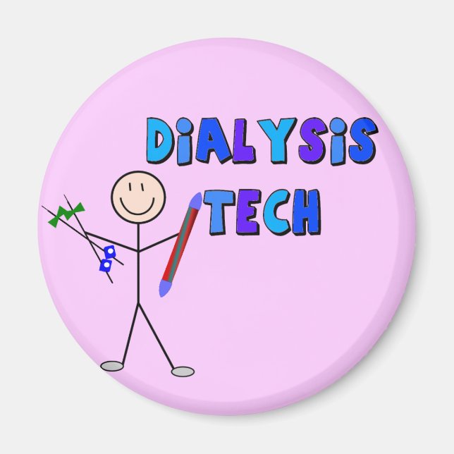 Dialysis Tech STICK MAN Design Magnet (Front)