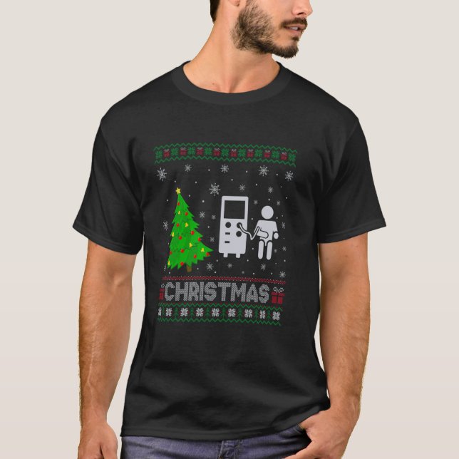 Dialysis Tech Xmas Tree Lighting Ugly Christmas Sw T-Shirt (Front)