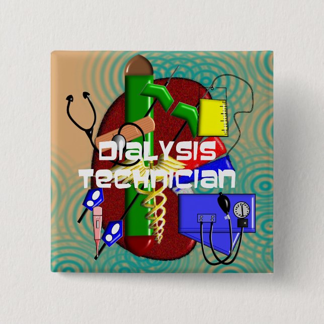 Dialysis Technician Art Gifts 15 Cm Square Badge (Front)