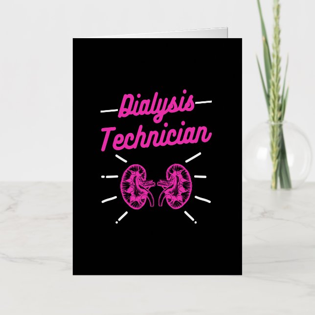 Dialysis Technician Colourful Kidneys Medical Nurs Foil Greeting Card (Front)