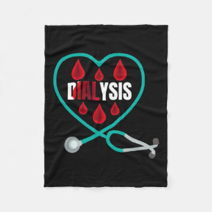 Dialysis Technician For Men Women Hemodialysis Nur Fleece Blanket