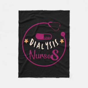Dialysis Technician For Men Women Hemodialysis Nur Fleece Blanket
