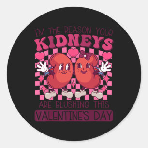 Dialysis Technician Groovy Rn Nephrology Nurse Val Classic Round Sticker