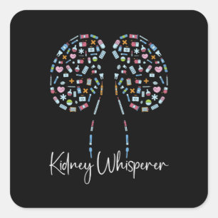 Dialysis Technician Kidney Whisperer Tech Nurse Square Sticker