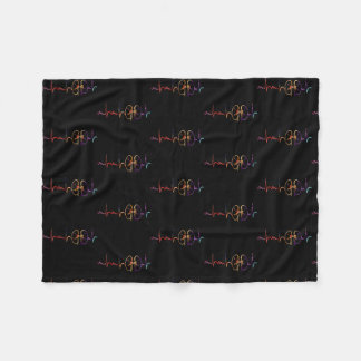 Dialysis Technician Nurse Kidney Heartbeat Fleece Blanket