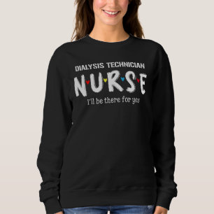 Dialysis Technician Nurse Plaid Red Love Heart Ste Sweatshirt