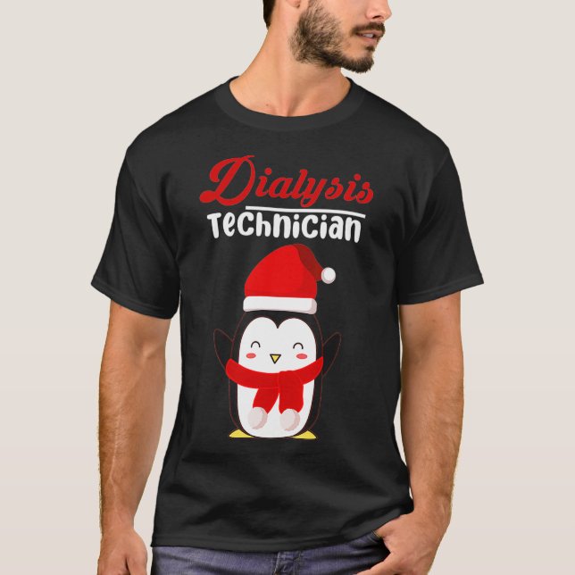 Dialysis Technician Transfusion Christmas Tech T-Shirt (Front)