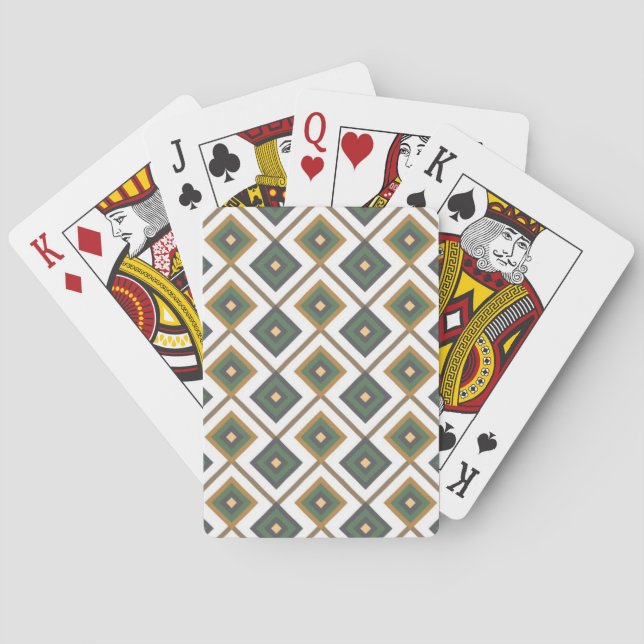 Diamante in green playing cards (Back)