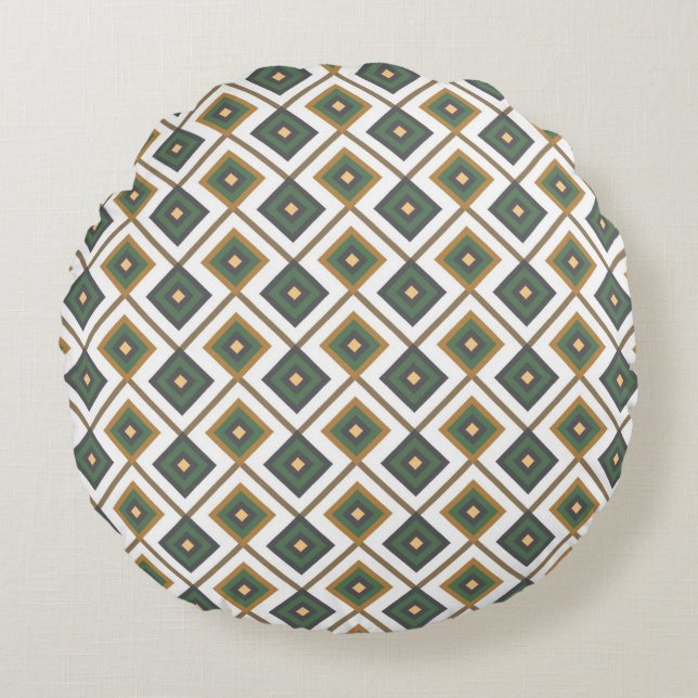 Diamante in green round cushion (Front)