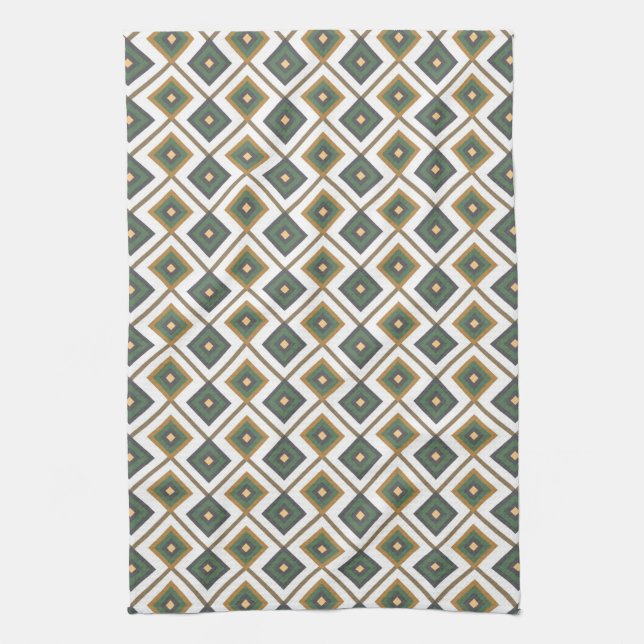 Diamante in green tea towel (Vertical)