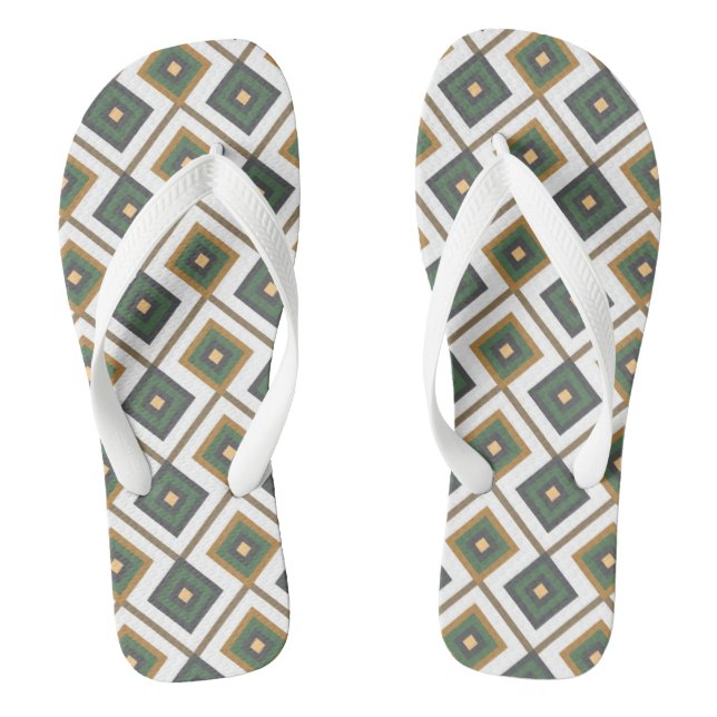 Diamante in green thongs (Footbed)