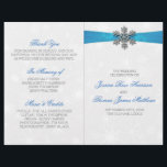 Diamante Snowflake & Blue Ribbon Winter Wedding<br><div class="desc">The diamante snowflake & blue ribbon wedding collection is perfect for any couple planning a romantic winter wedding celebration. The design features a light silvery grey and white snowflake textured background with a diamante snowflake on top of a silky looking ribbon. The wording incorporates the same silvery grey and blue...</div>