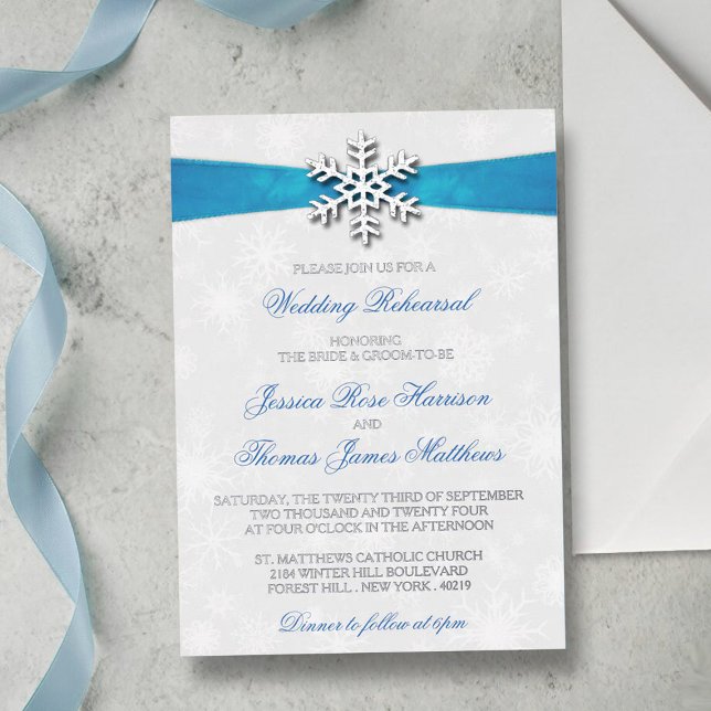 Diamante Snowflake & Blue Ribbon Winter Wedding (Creator Uploaded)