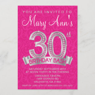 Diamond 30th Birthday Invitation