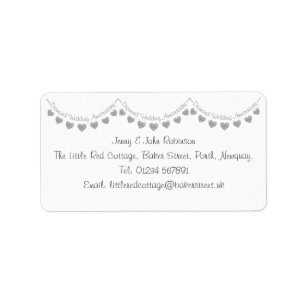 Diamond 60th wedding anniversary bunting address label