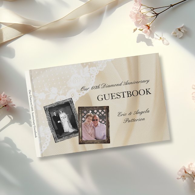 Diamond 60th Wedding Anniversary Guest Book (Creator Uploaded)