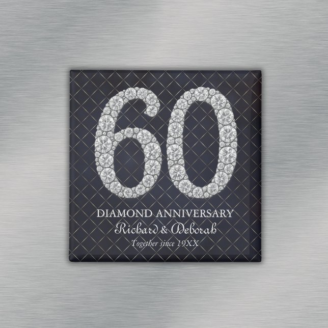 Diamond 60th Wedding Anniversary Keepsake Magnet (Diamond 60th Wedding Anniversary Keepsake Magnet
)