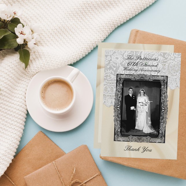 Diamond 60th Wedding Anniversary Thank You Card (Creator Uploaded)