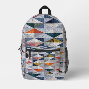 Diamond Abstract Printed Backpack