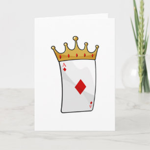 Diamond Ace with King Crown Card