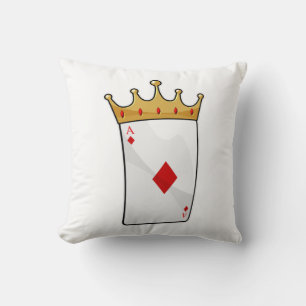 Diamond Ace with King Crown Cushion