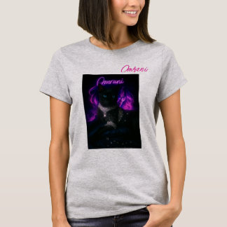 Diamond Adorned Cat with Elegant Woman – Luxury Ar T-Shirt