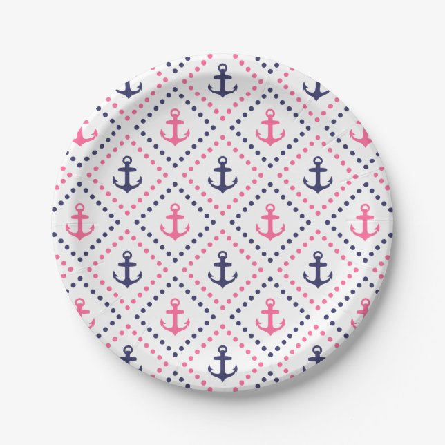 Diamond Anchor NP Paper Plate (Front)