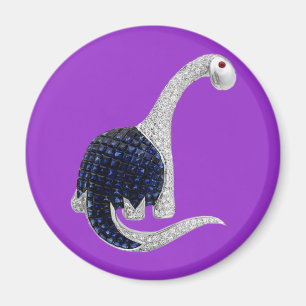 Diamond and Emerald Dinosaur Magnet