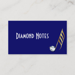 Diamond and Gold Musical Note Business Card