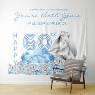 Diamond Anniversary Backdrop Tapestry