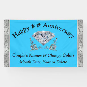 Diamond Anniversary Banners Personalised Your Text