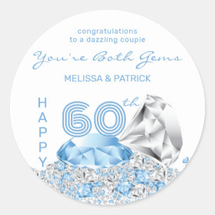 Diamond Anniversary Classic Round Sticker