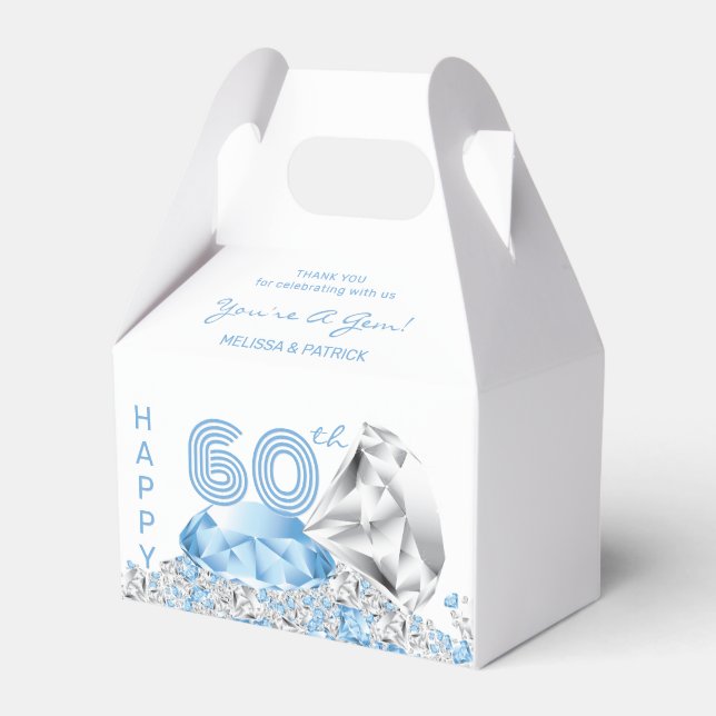 Diamond Anniversary Favour Box (Front Side)