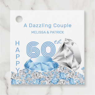 Diamond Anniversary Favour Tags