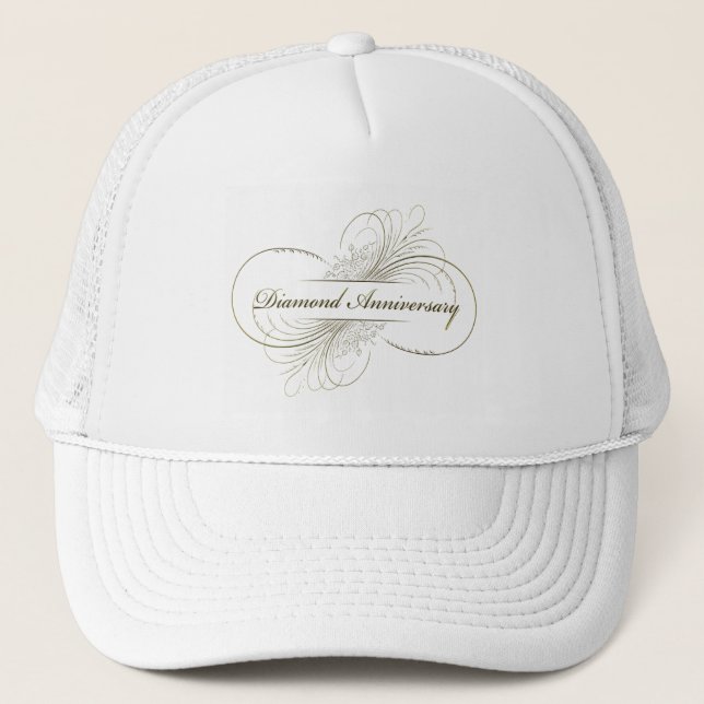 Diamond anniversary trucker hat (Front)
