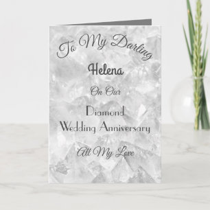 Diamond Anniversary Wife Greeting Card