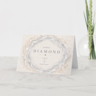 Diamond April Birthstone Card