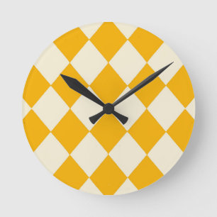 Diamond Arts and Crafts Movement Round Clock