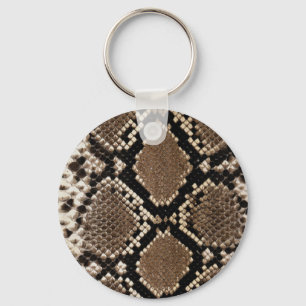 Diamond Back Rattlessnake Skin Key Ring